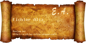 Eichler Aliz névjegykártya